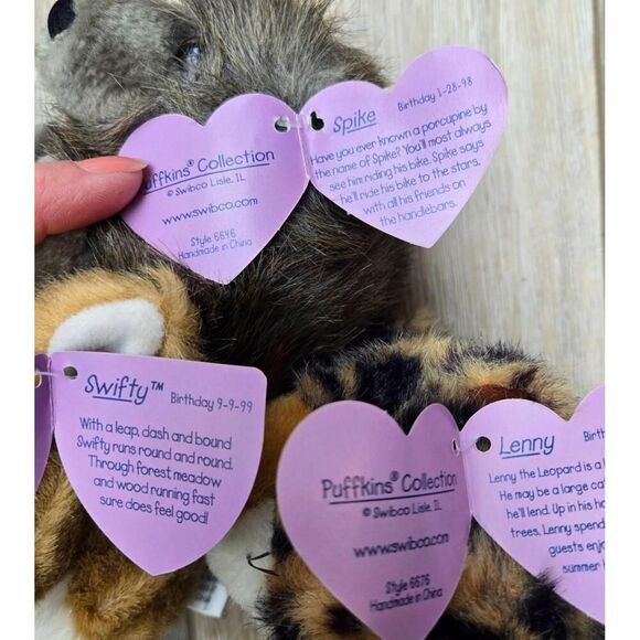 9 Puffkins Vintage plush stuffed animals dogs,deer, Kuala,  beaver, zebra, puffi - Picture 5 of 15